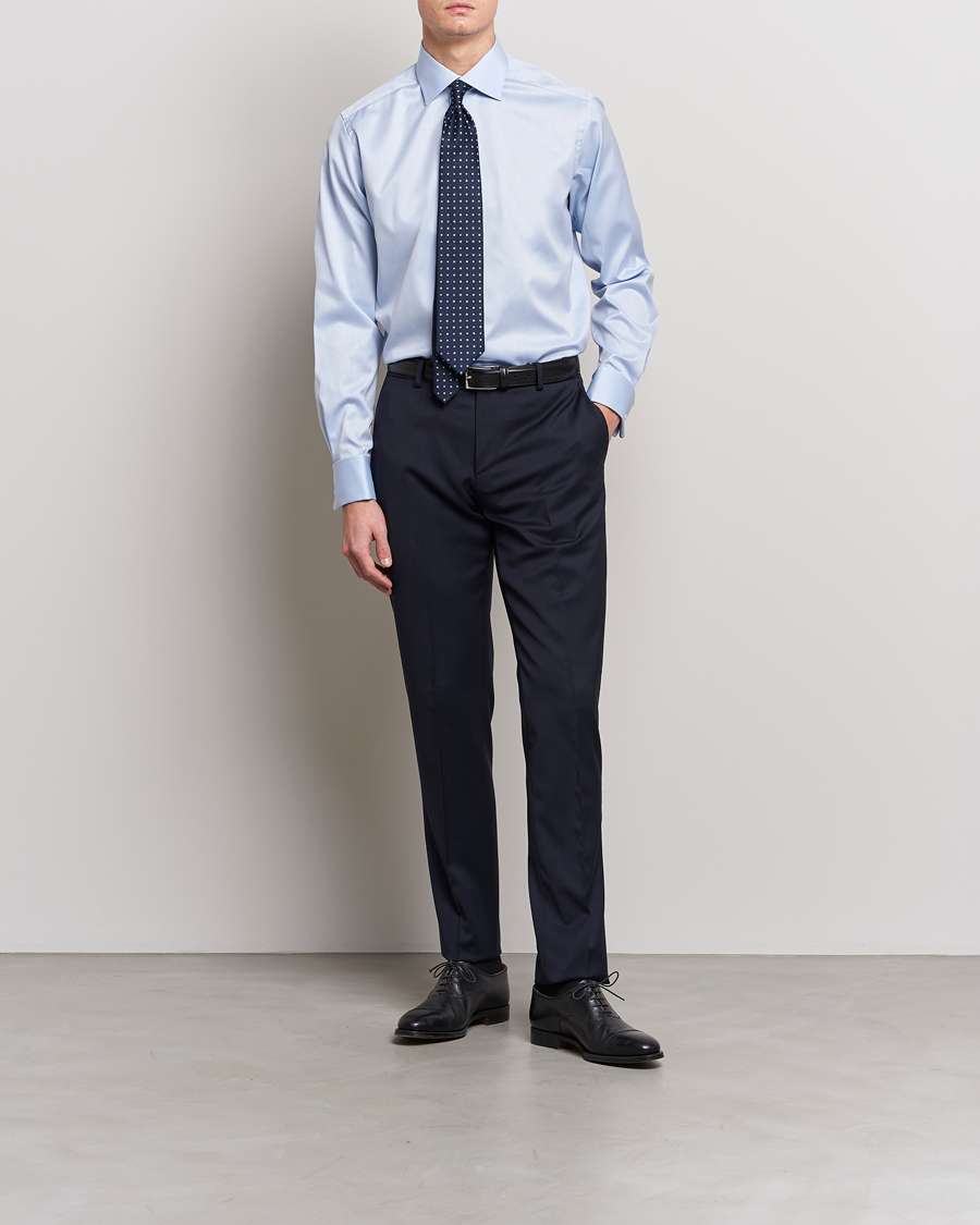 Herre | Avdelinger | Eton | Contemporary Fit Shirt Double Cuff Blue