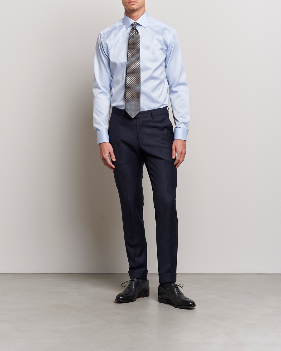 Herre | Avdelinger | Eton | Slim Fit Shirt Double Cuff Blue