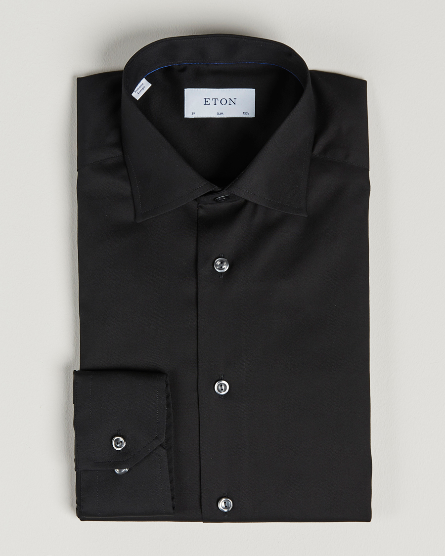 Herre | Skjorter | Eton | Slim Fit Shirt Black