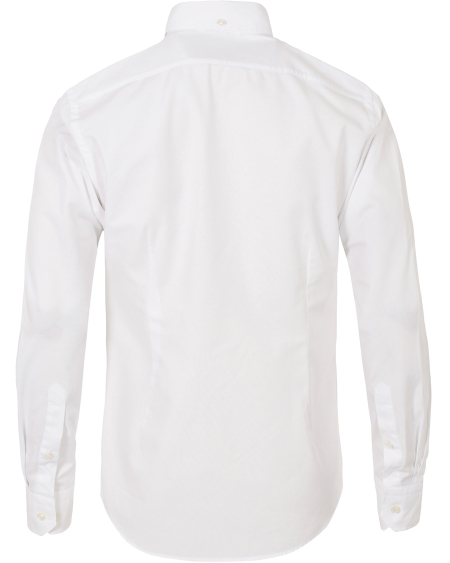 Herre | Skjorter | Eton | Slim Fit Shirt Green Ribbon Oxford White