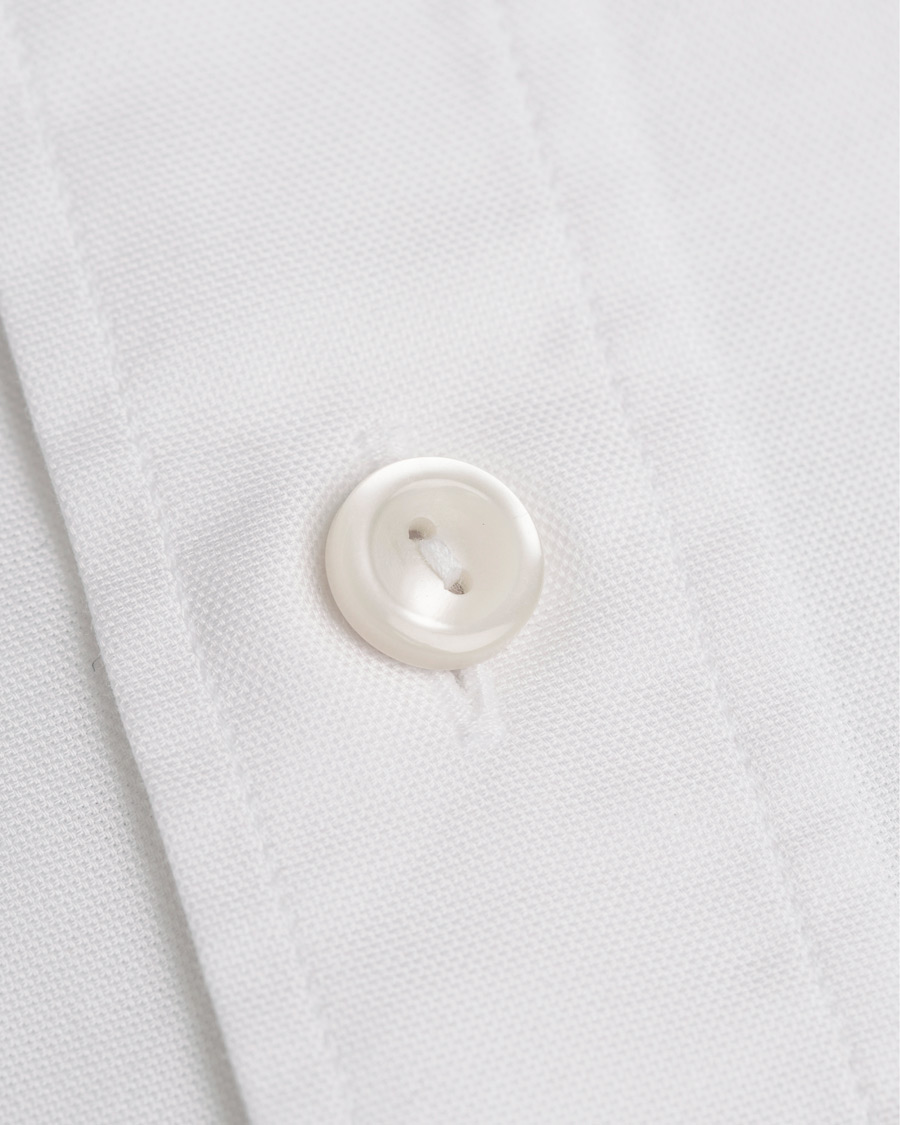 Herre | Skjorter | Eton | Slim Fit Shirt Green Ribbon Oxford White