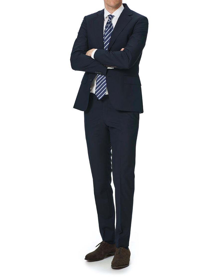 Herre | Bukser | Oscar Jacobson | Damien Trousers Super 120's Wool Navy
