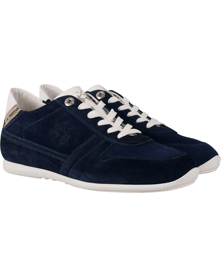 Herre | La Martina Sneaker Denim Blue | La Martina | Sneaker Denim Blue
