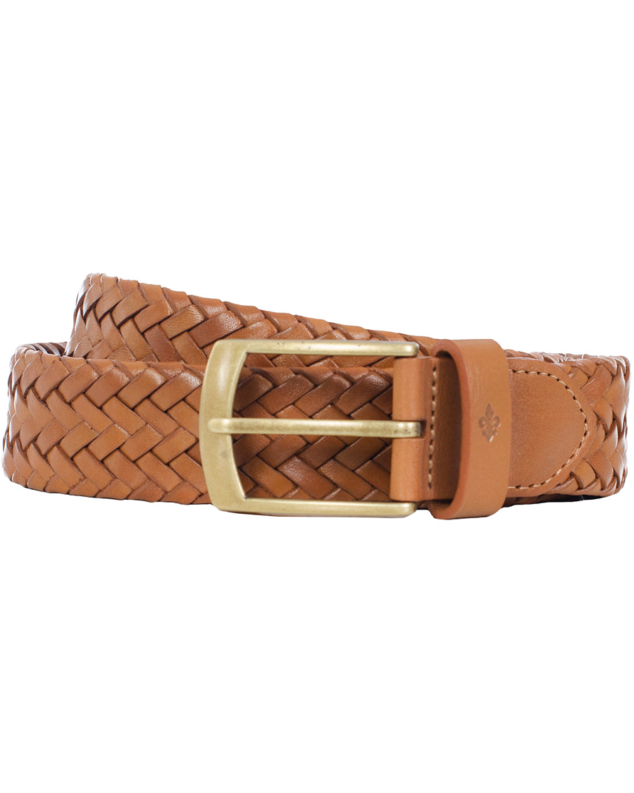Herre | Morris Braided Belt 3,5 cm Brown | Morris | Braided Belt 3,5 cm Brown