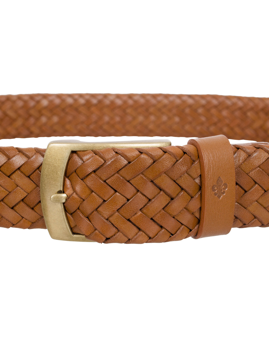Herre | Morris Braided Belt 3,5 cm Brown | Morris | Braided Belt 3,5 cm Brown
