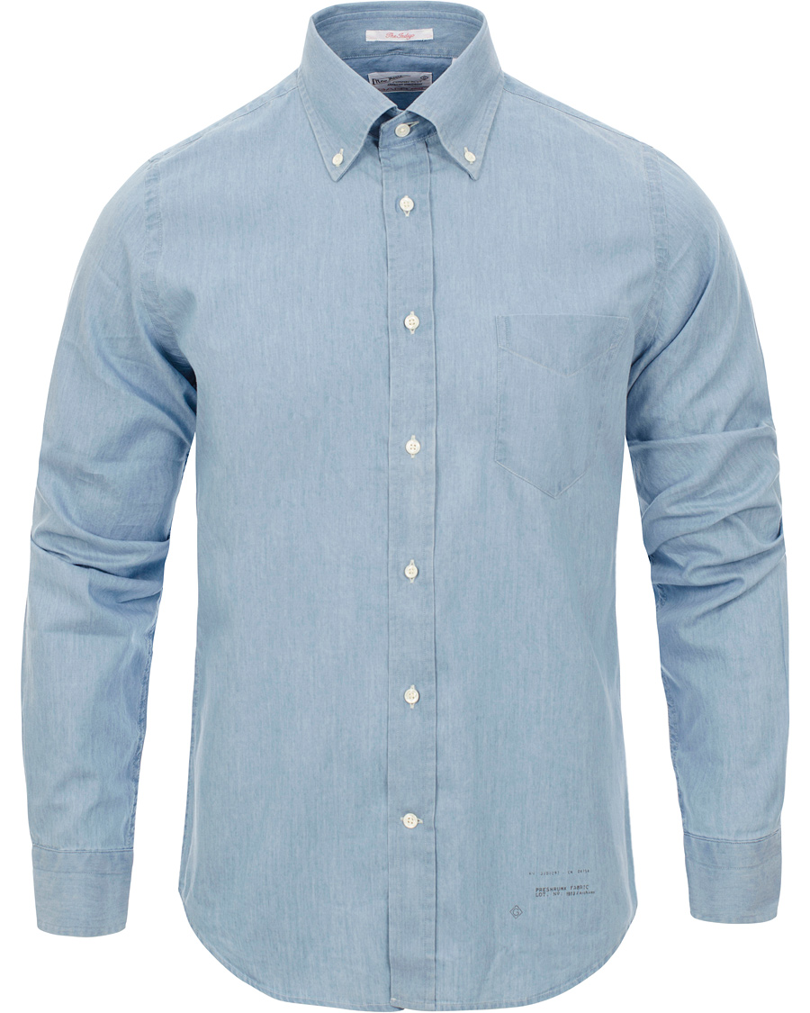 Herre | Skjorter | GANT Rugger | Luxury Indigo Hogb Fit Button Down Shirt Light Indigo