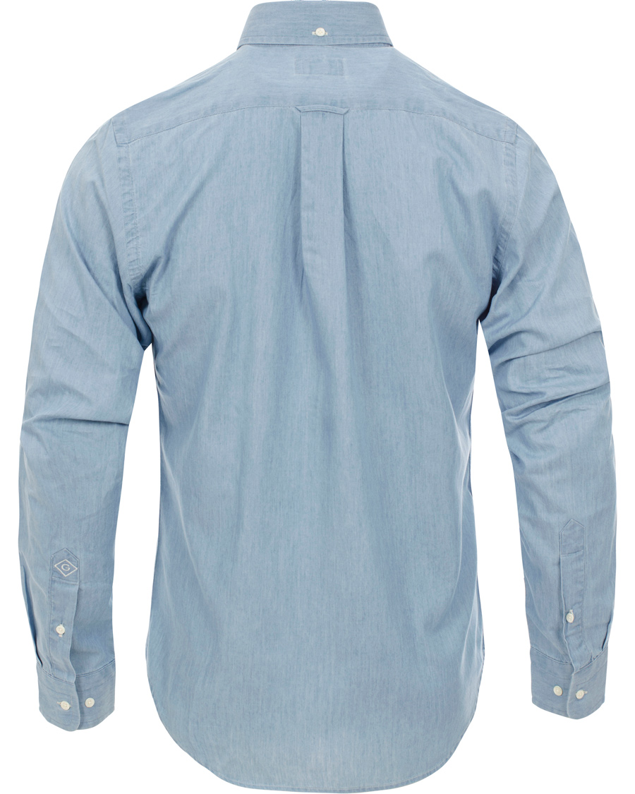 Herre | Skjorter | GANT Rugger | Luxury Indigo Hogb Fit Button Down Shirt Light Indigo