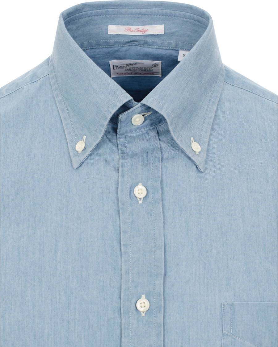 Herre | Skjorter | GANT Rugger | Luxury Indigo Hogb Fit Button Down Shirt Light Indigo