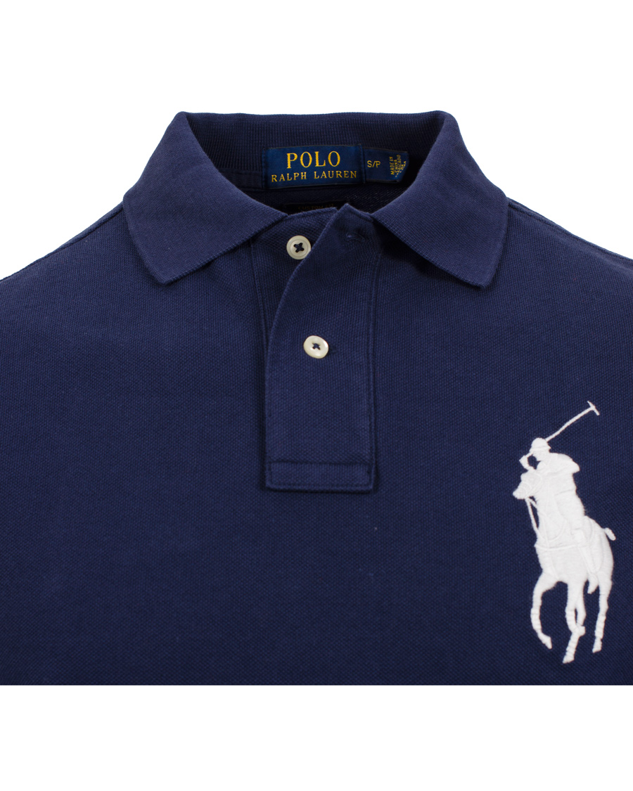 Herre | Gensere | Polo Ralph Lauren | Custom Fit Big Pony Long Sleeve Piké Navy
