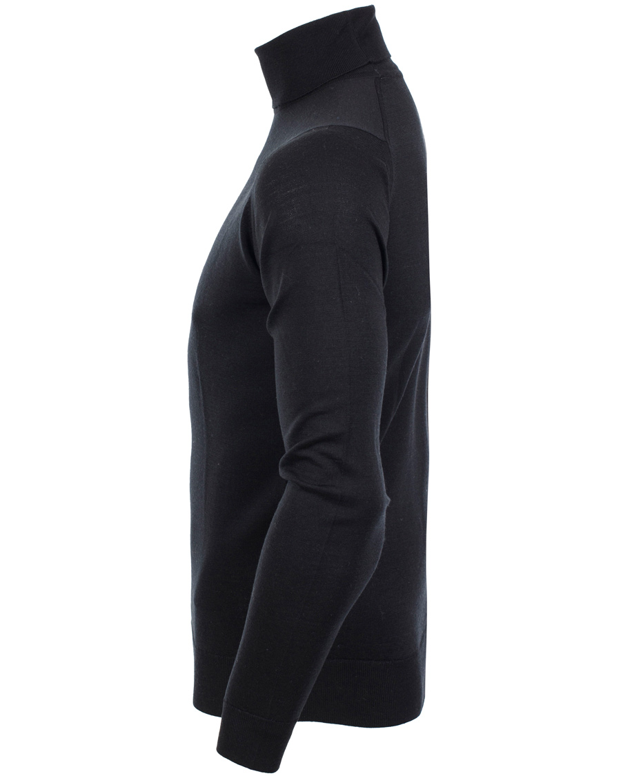 Herre | Gensere | John Smedley | Belvoir Roll Neck Black