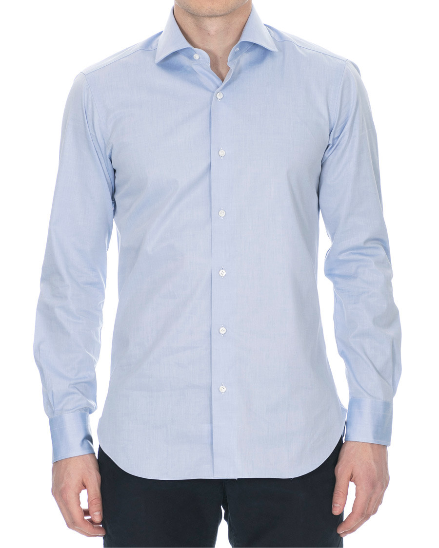 Herre | Skjorter | Barba Napoli | Slim Fit Shirt Light Blue 38 - S