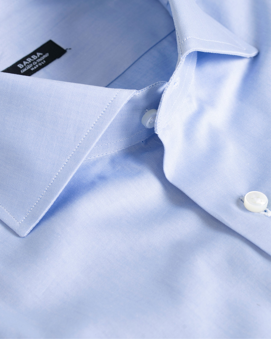 Herre | Skjorter | Barba Napoli | Slim Fit Shirt Light Blue 38 - S