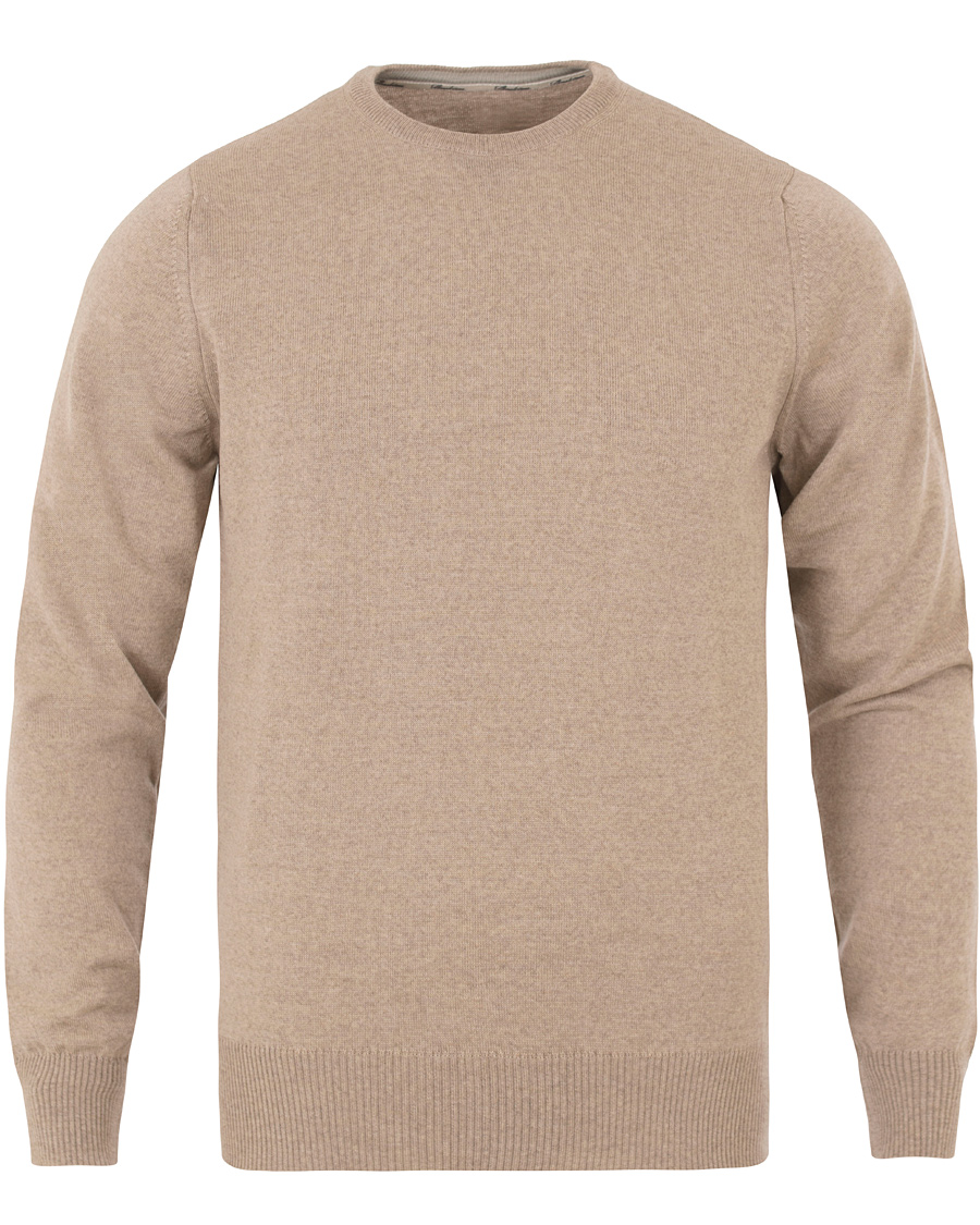 Herre | Gensere | Stenströms | Merino Crew Neck Pullover Beige