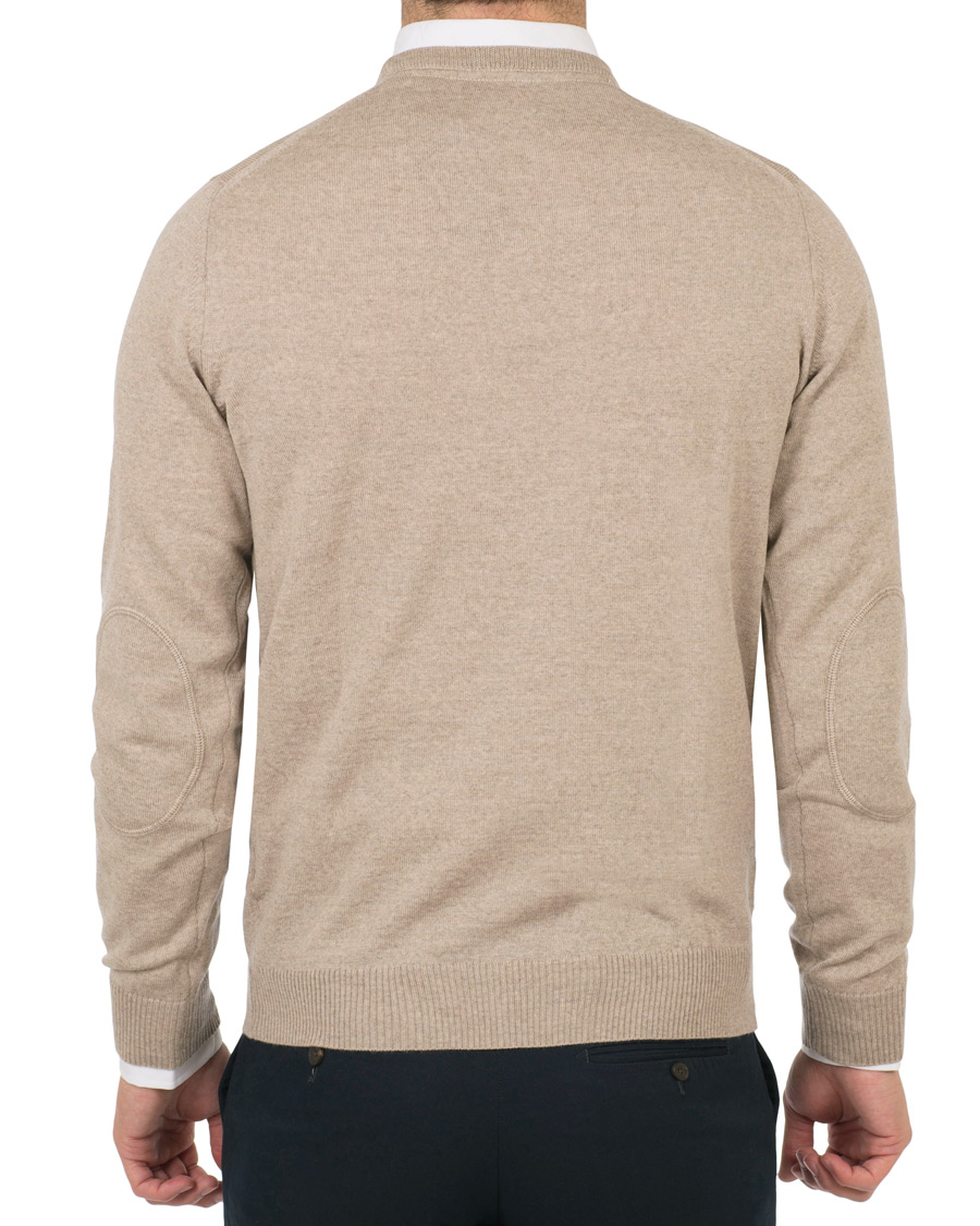 Herre | Gensere | Stenströms | Merino Crew Neck Pullover Beige