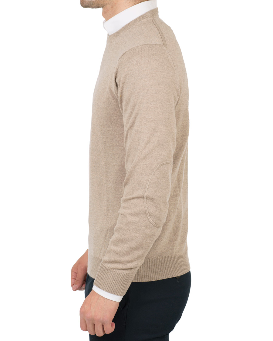 Herre | Gensere | Stenströms | Merino Crew Neck Pullover Beige