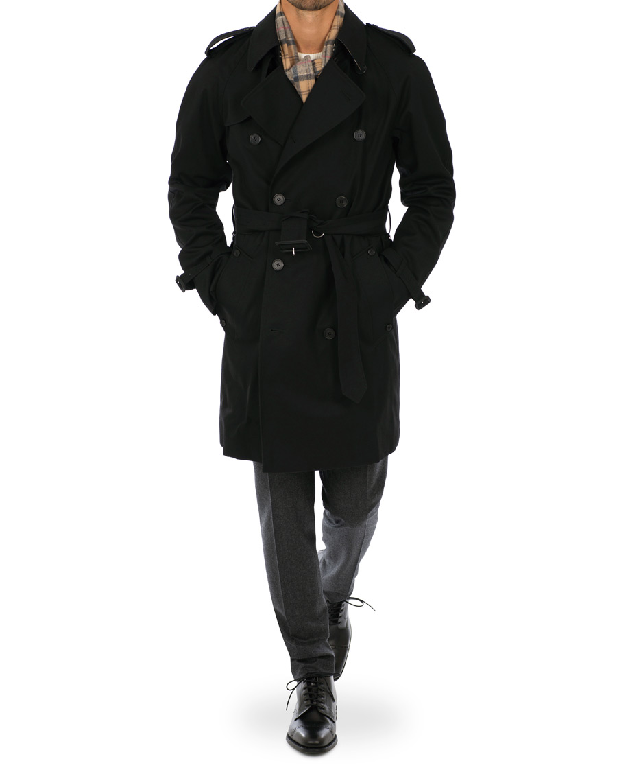Herre | Jakker | Aquascutum | Corby Double Breasted Trenchcoat Black