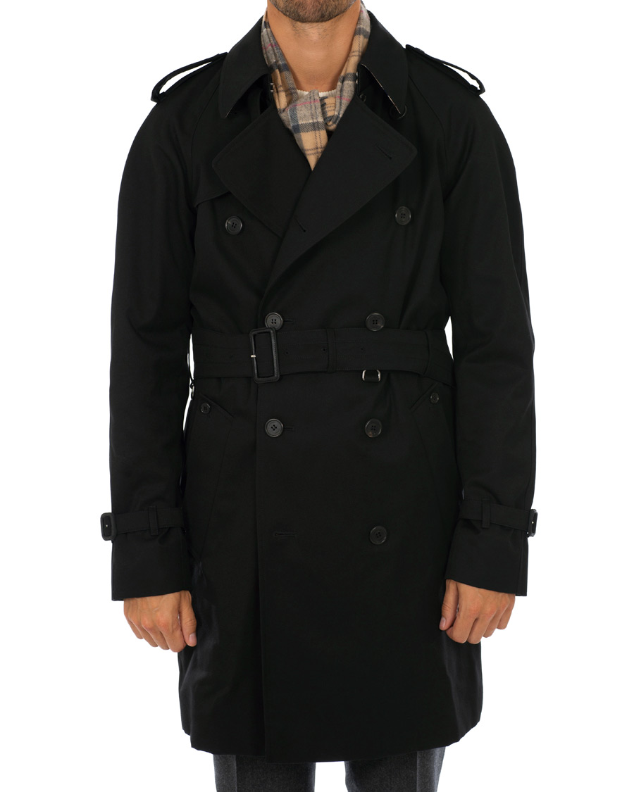 Herre | Jakker | Aquascutum | Corby Double Breasted Trenchcoat Black