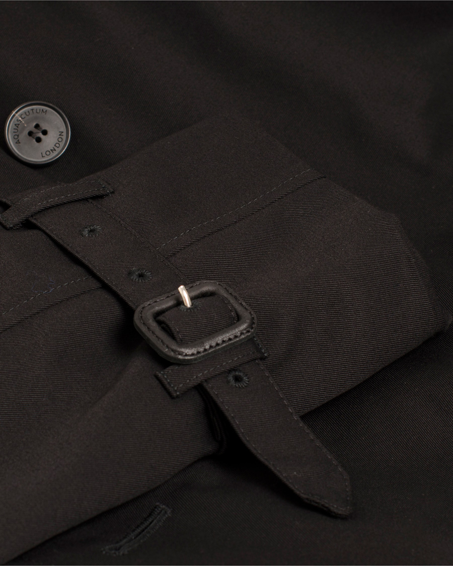 Herre | Jakker | Aquascutum | Corby Double Breasted Trenchcoat Black