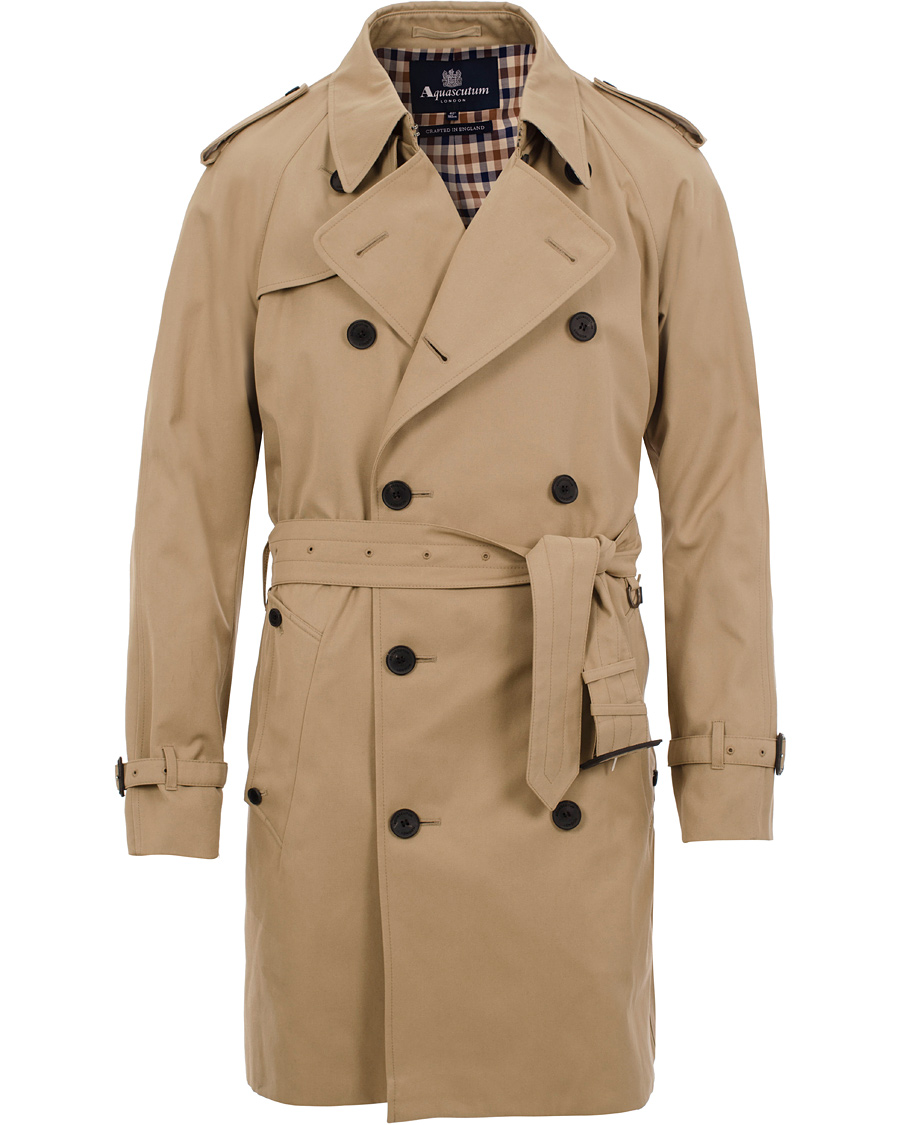 Herre | Jakker | Aquascutum | Corby Double Breasted Trenchcoat Camel
