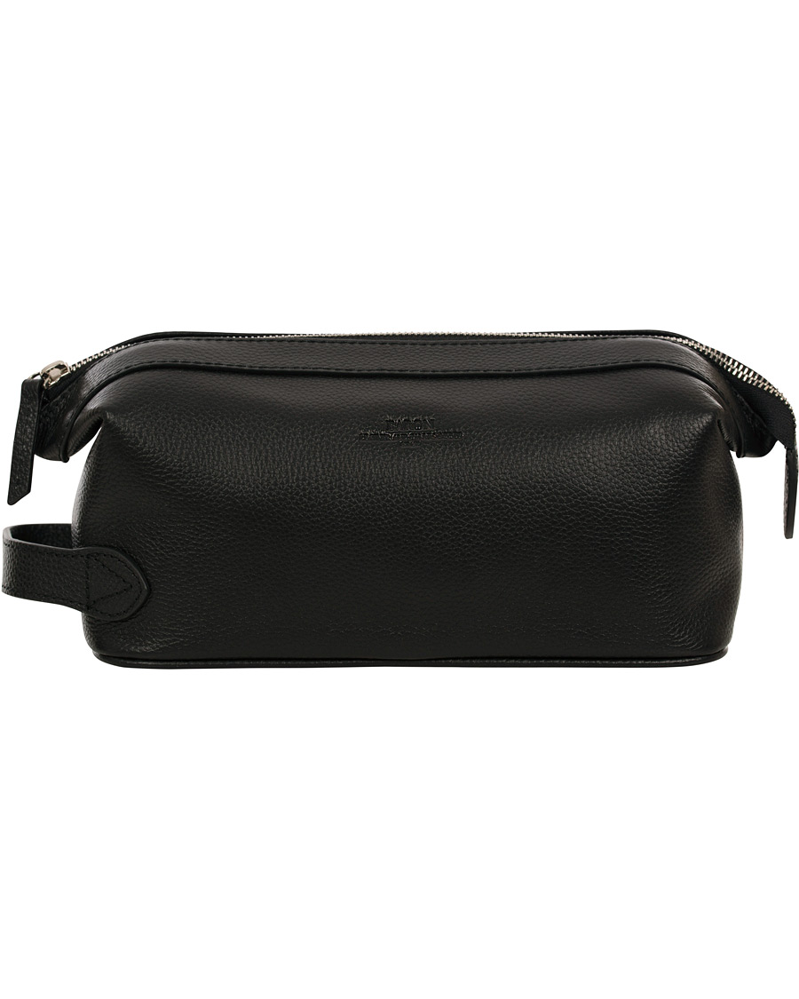 Herre | Baron Toilet Bag Black Leather | Baron | Toilet Bag Black Leather