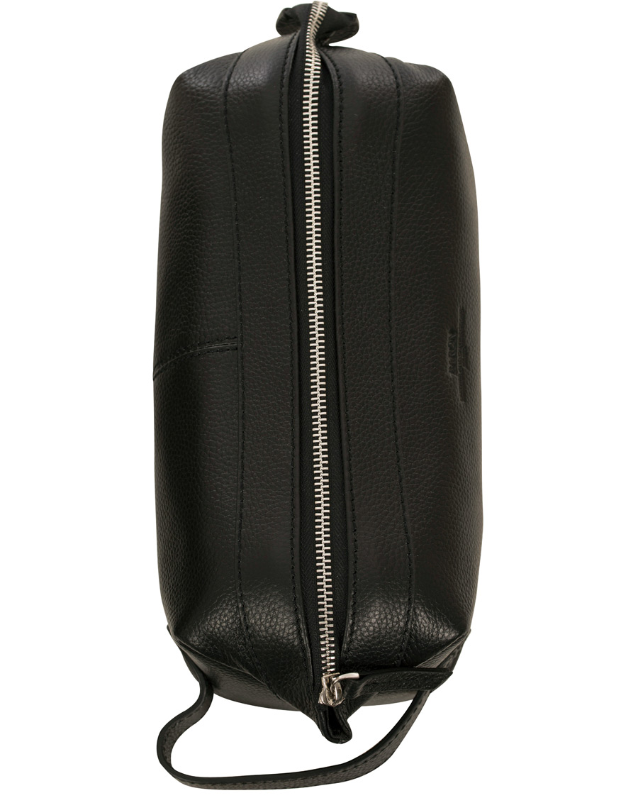 Herre | Baron Toilet Bag Black Leather | Baron | Toilet Bag Black Leather