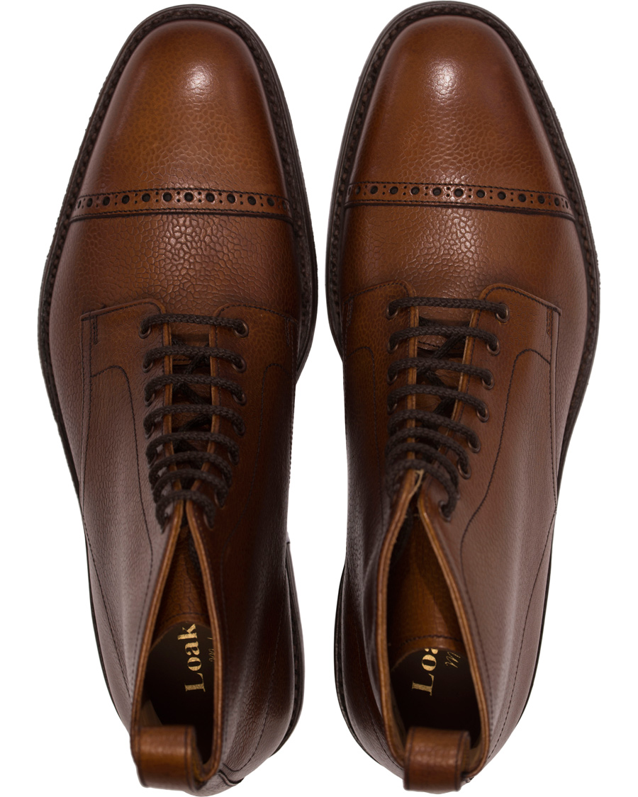 Herre | Loake 1880 Hyde Boot Brown Burnished Grain Calf | Loake 1880 | Hyde Boot Brown Burnished Grain Calf