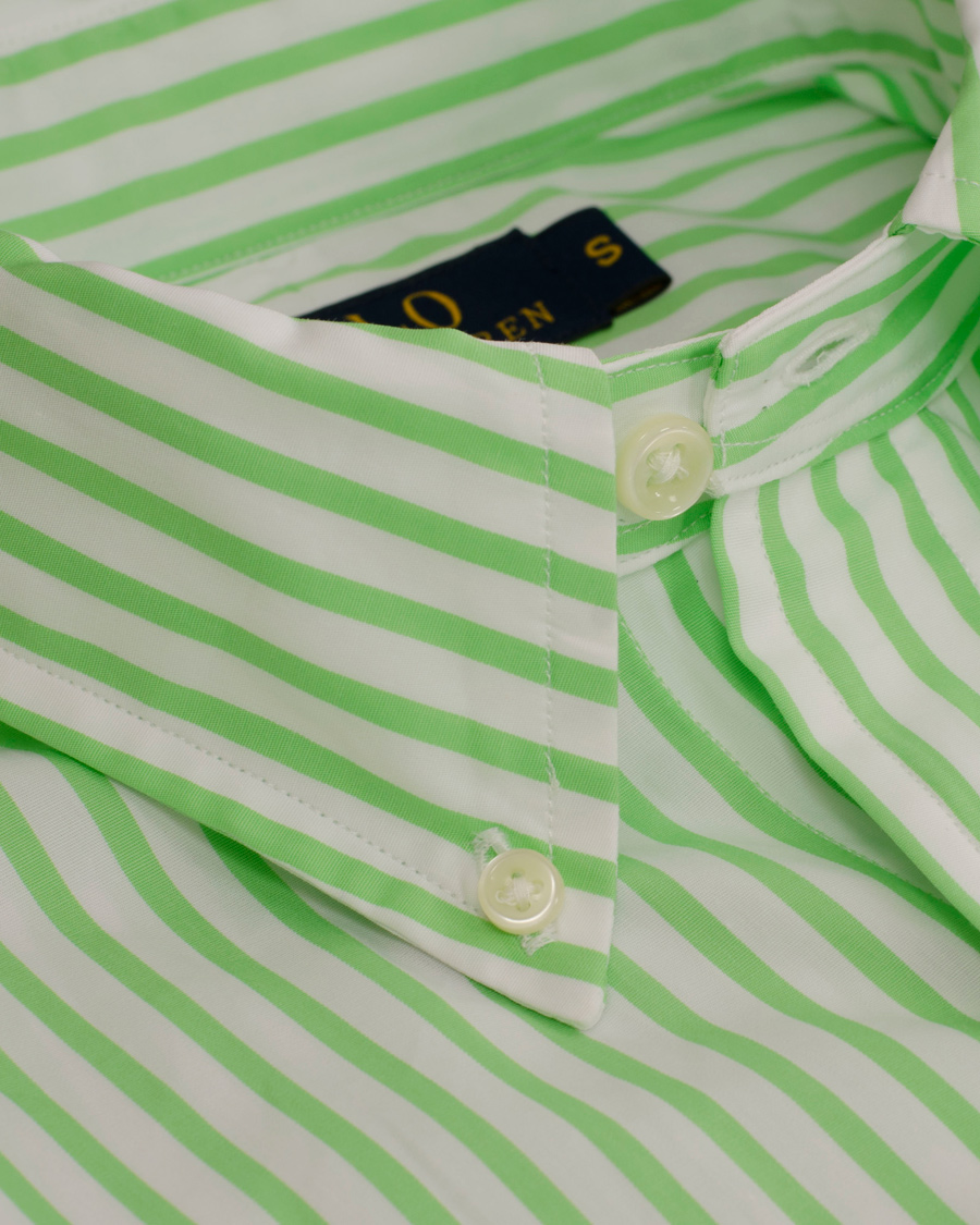 Herre | Skjorter | Polo Ralph Lauren | Slim Fit Poplin Stripe Shirt Lime/White