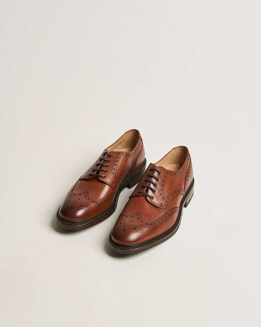 Herre | Håndlagde sko | Loake 1880 | Chester Dainite Brogue Mahogany Burnished Calf