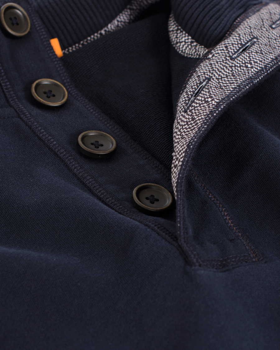 Herre | Gensere | BOSS ORANGE | BOSS Casual Wherso Button Sweatshirt Dark Blue