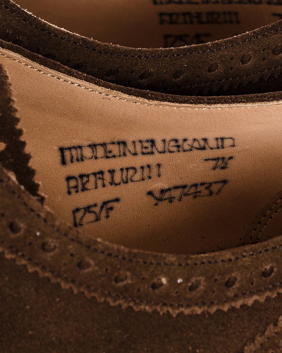 Herre | Cheaney Arthur III Brogue Brown Plough Suede | Cheaney | Arthur III Brogue Brown Plough Suede