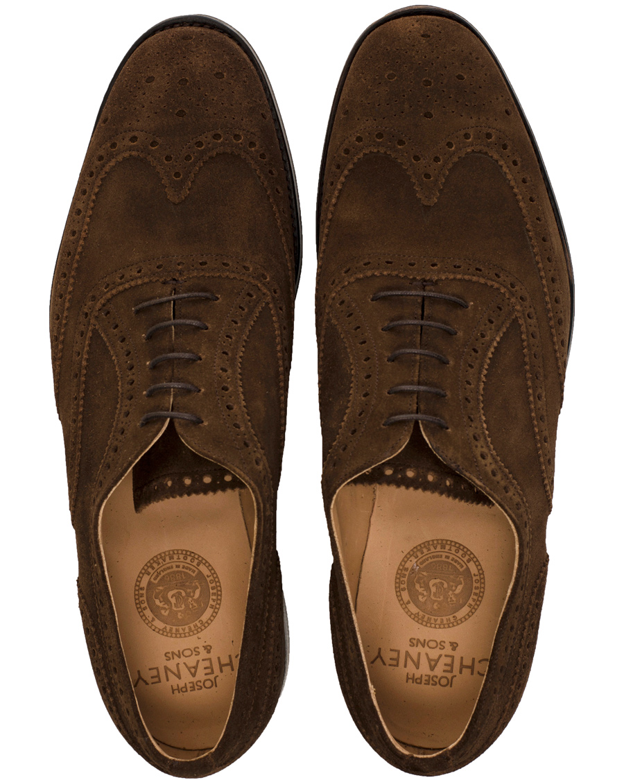 Herre | Cheaney Arthur III Brogue Brown Plough Suede | Cheaney | Arthur III Brogue Brown Plough Suede