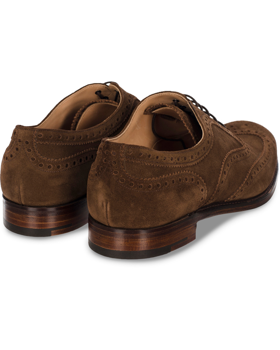 Herre | Cheaney Arthur III Brogue Brown Plough Suede | Cheaney | Arthur III Brogue Brown Plough Suede