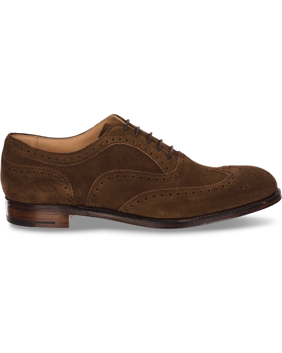 Herre | Cheaney Arthur III Brogue Brown Plough Suede | Cheaney | Arthur III Brogue Brown Plough Suede