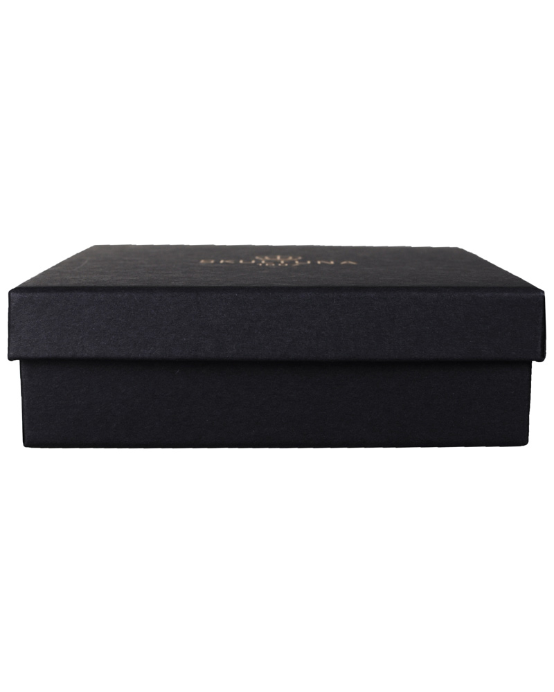 Herre | Skultuna One Row Leather Bracelet Grey Gold | Skultuna | One Row Leather Bracelet Grey Gold
