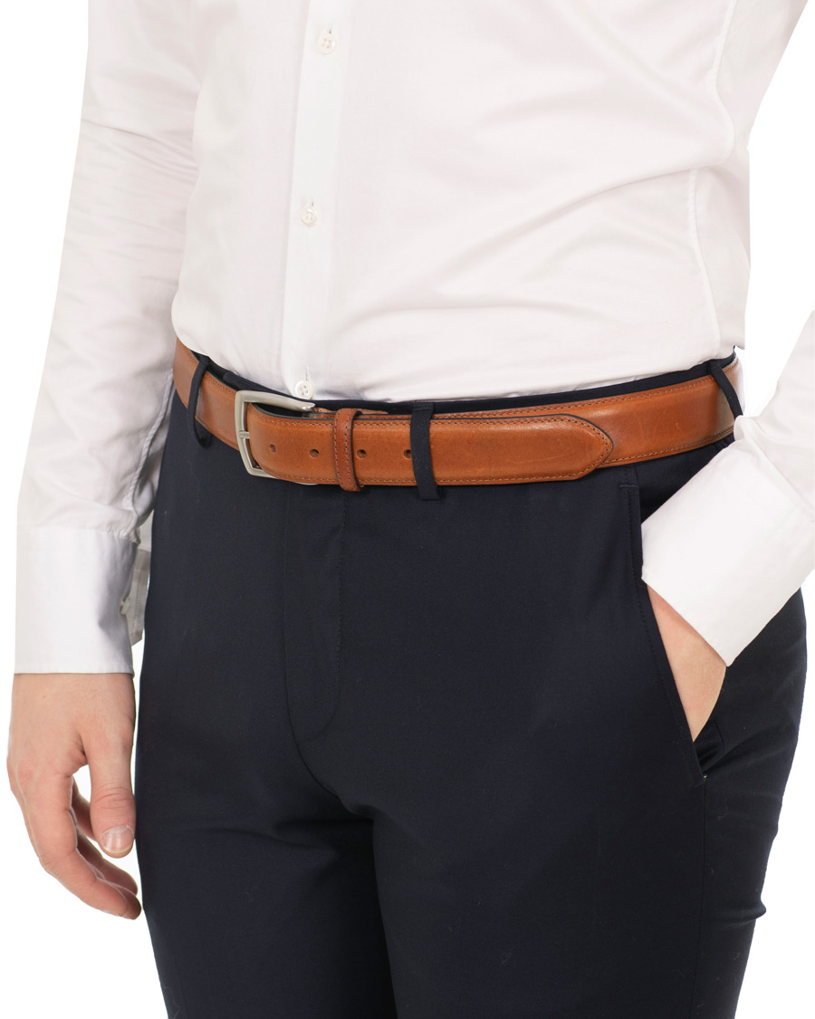 Herre | Loake 1880 Henry Leather Belt 3,3 cm Brown | Loake 1880 | Henry Leather Belt 3,3 cm Brown