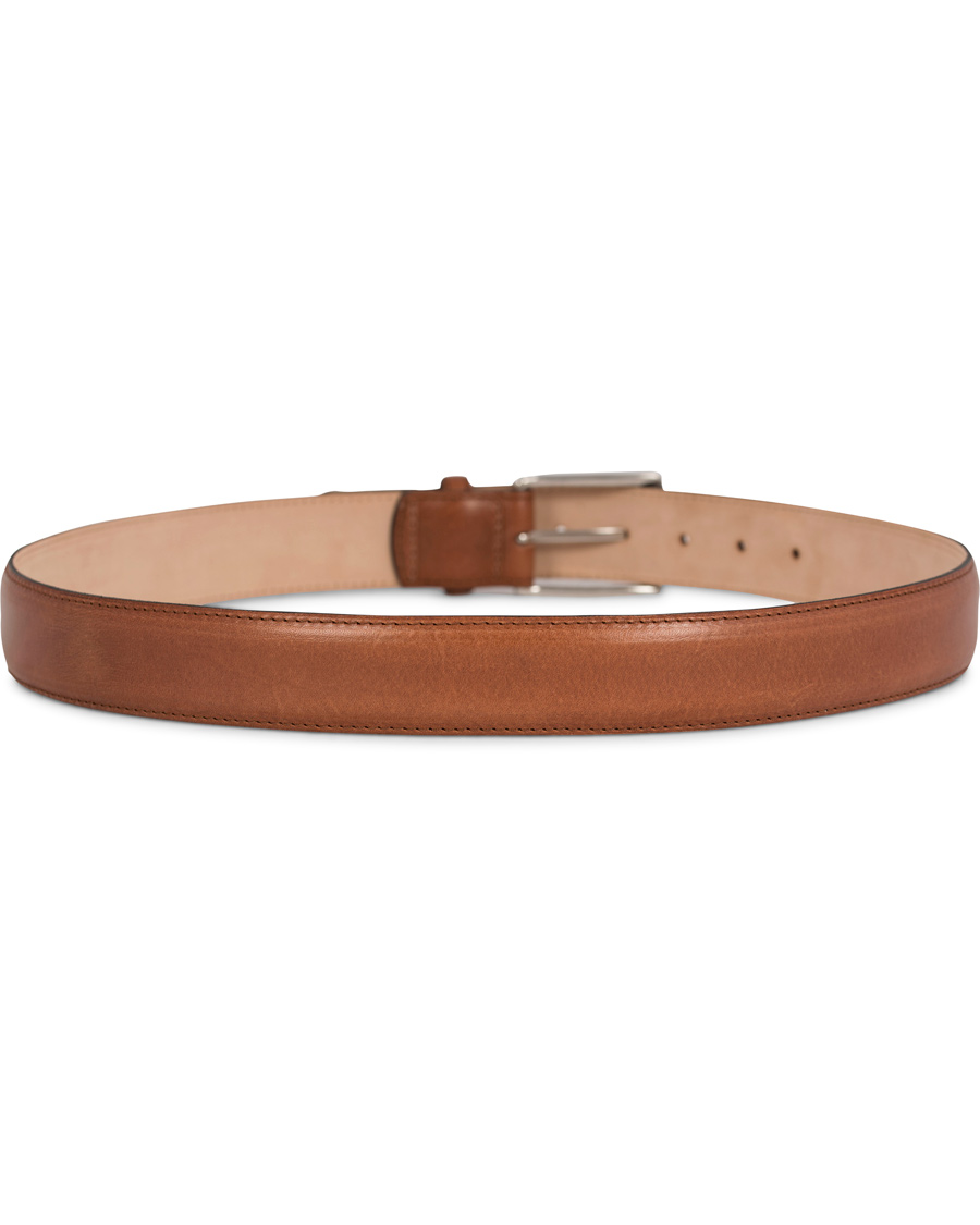 Herre | Loake 1880 Henry Leather Belt 3,3 cm Brown | Loake 1880 | Henry Leather Belt 3,3 cm Brown