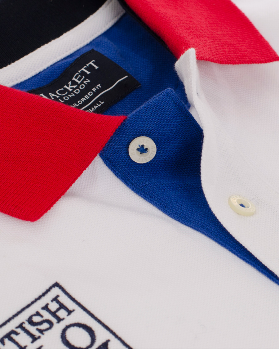 Herre | Pikéer | Hackett | British Polo Day Great Britain Piké White