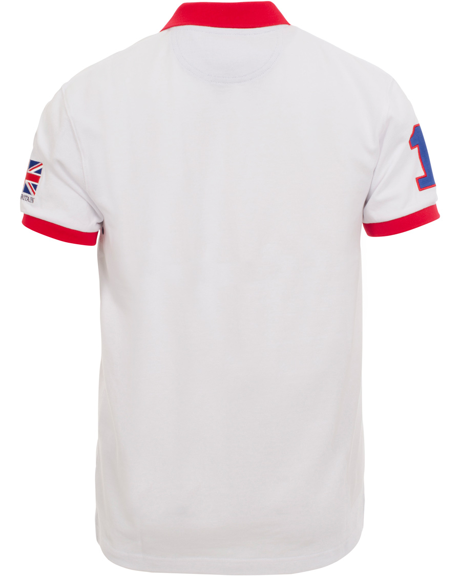 Herre | Pikéer | Hackett | British Polo Day Great Britain Piké White