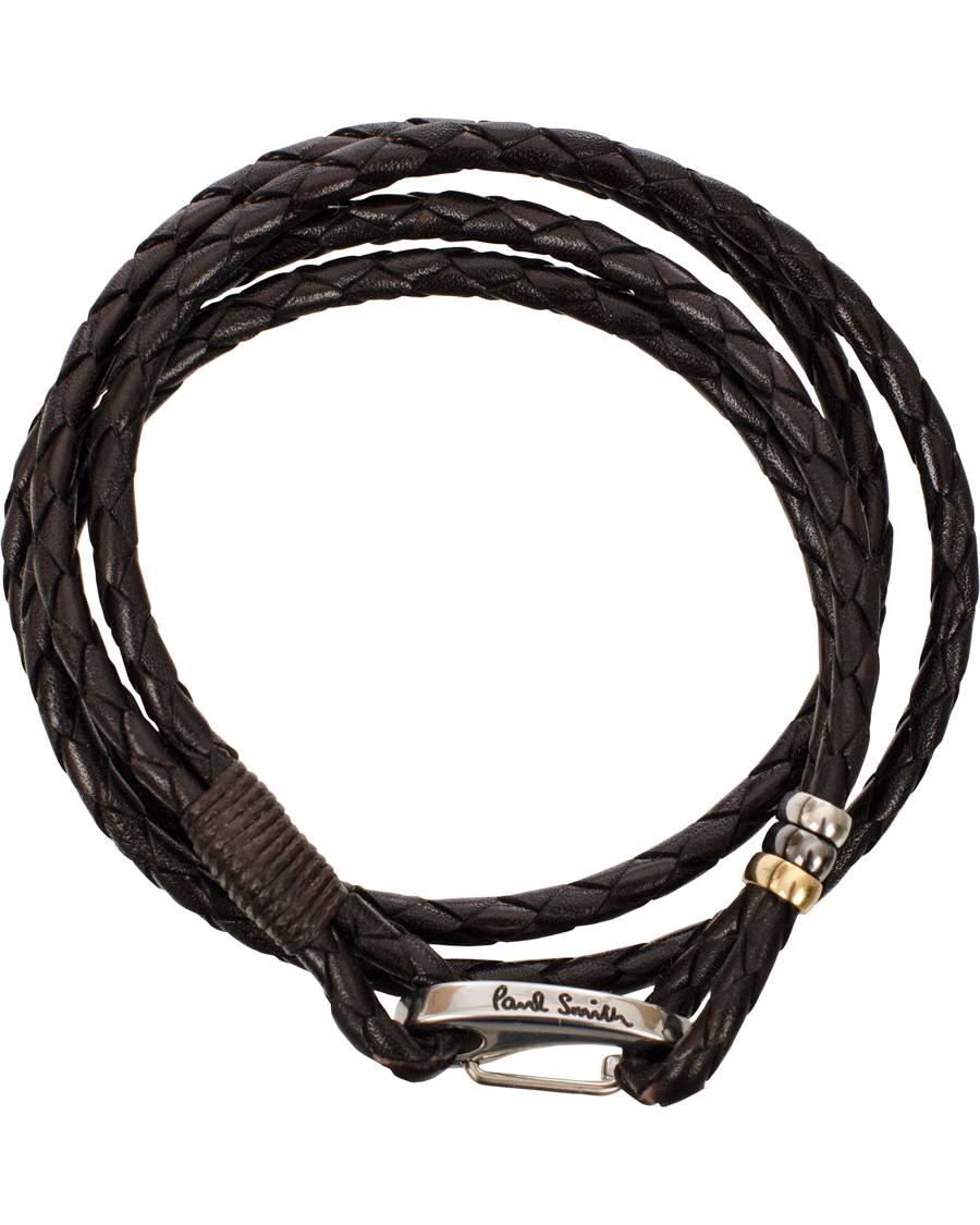 Herre | Paul Smith Leather Wrap Bracelet Chocolate | Paul Smith | Leather Wrap Bracelet Chocolate