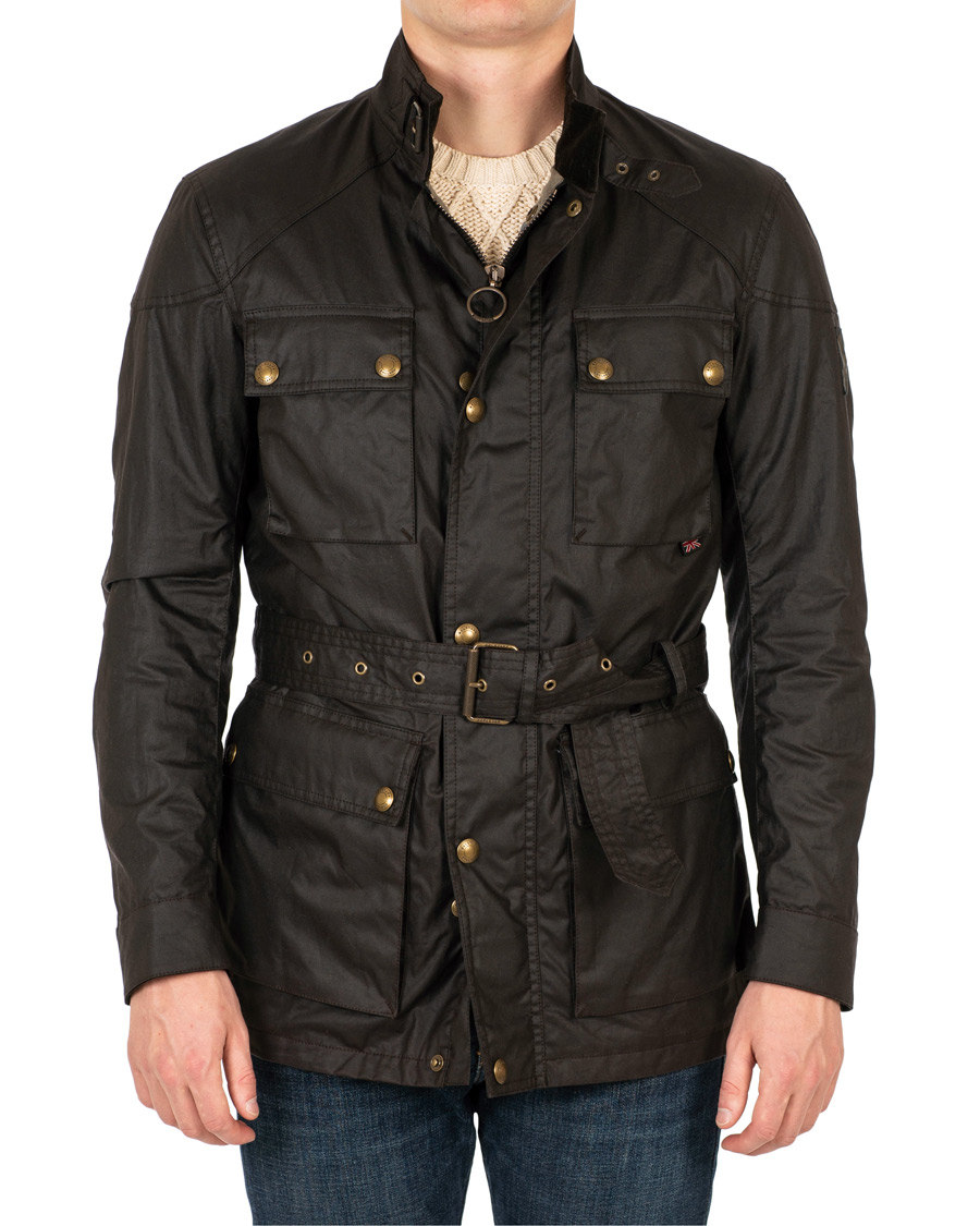 Herre | Jakker | Belstaff | Roadmaster Belted Jacket Mahogany Brown