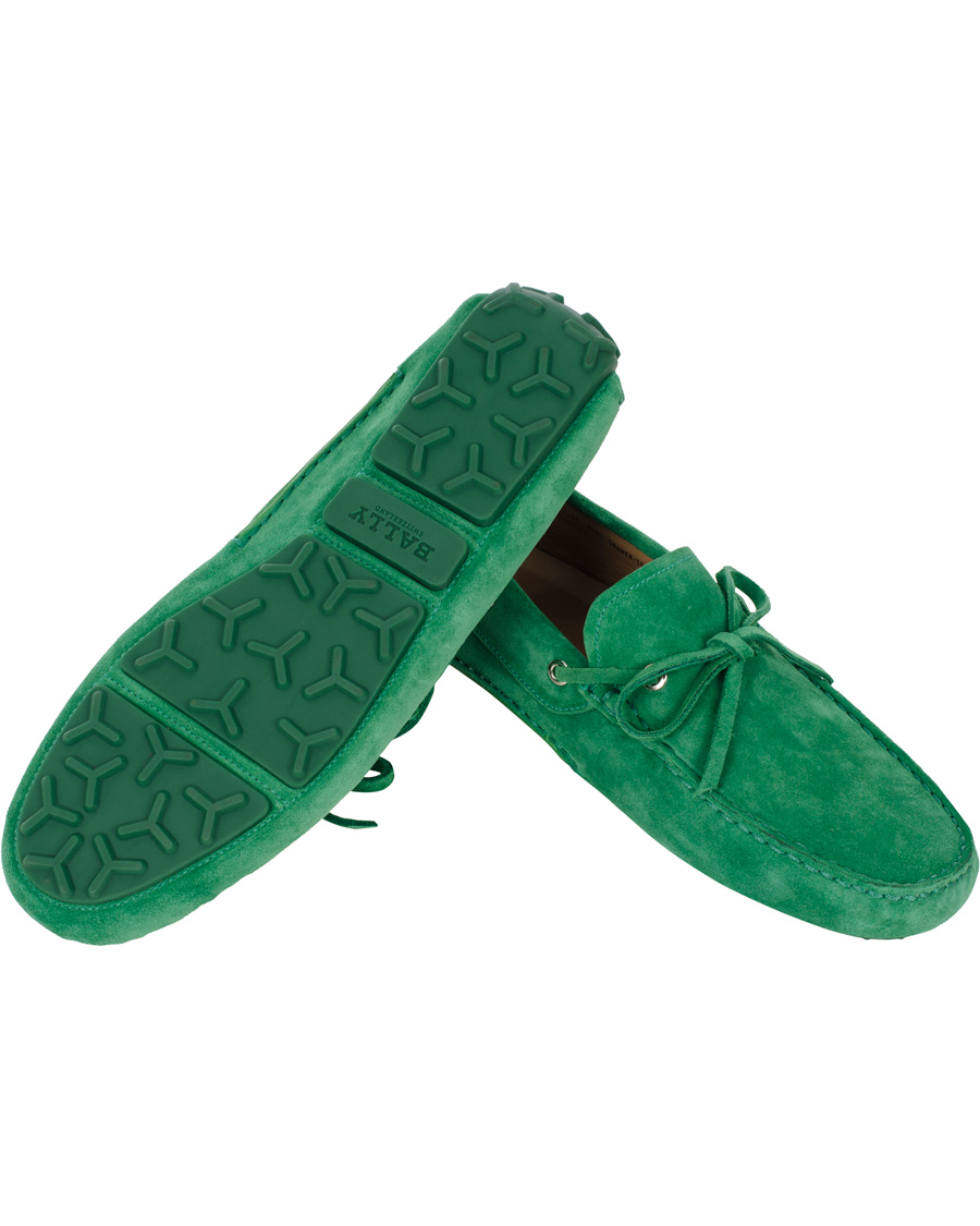 Herre | BALLY Dramer Suede Car Shoe Grass Green | Bally | Dramer Suede Car Shoe Grass Green