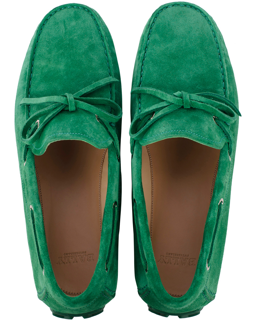 Herre | BALLY Dramer Suede Car Shoe Grass Green | Bally | Dramer Suede Car Shoe Grass Green