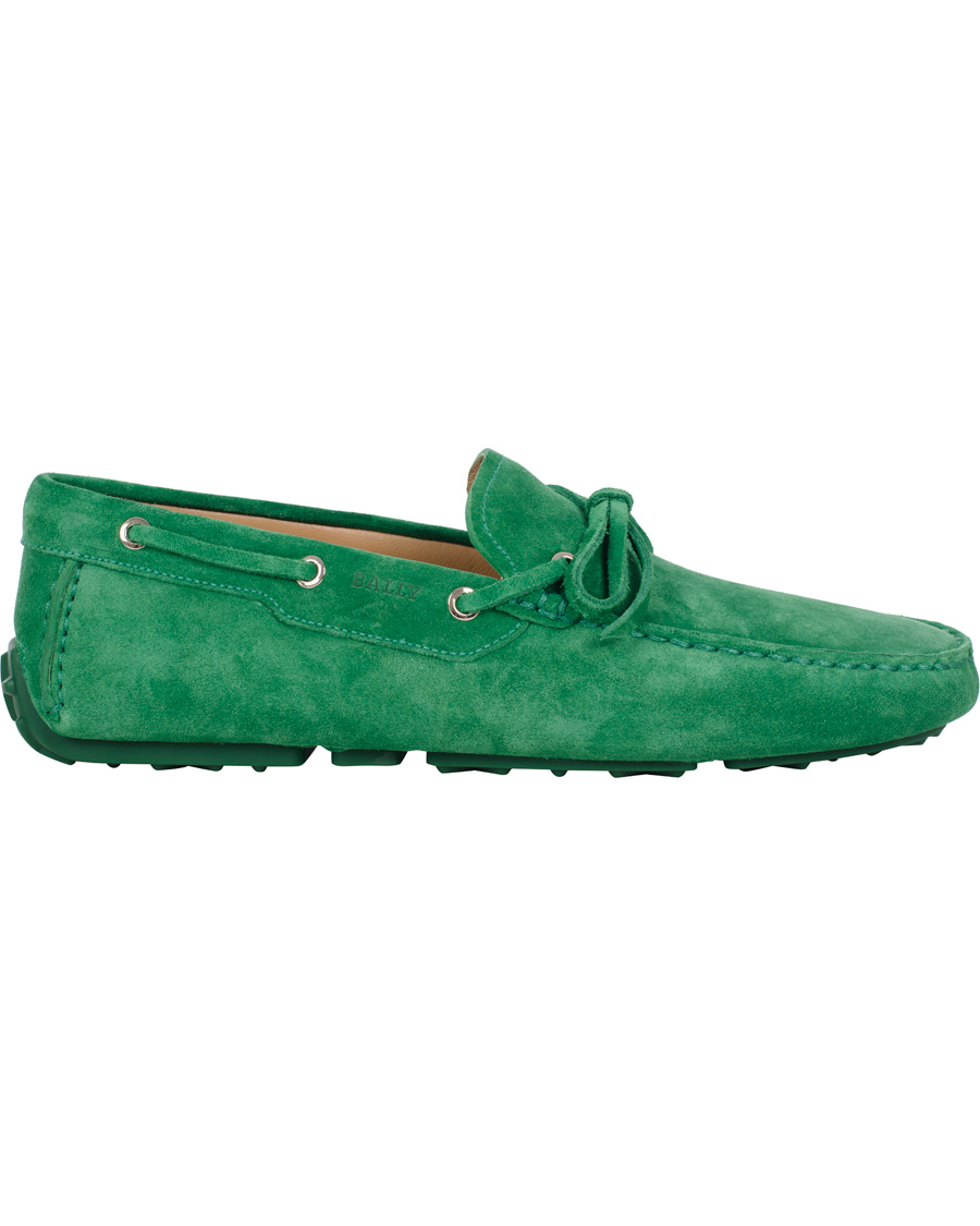 Herre | BALLY Dramer Suede Car Shoe Grass Green | Bally | Dramer Suede Car Shoe Grass Green