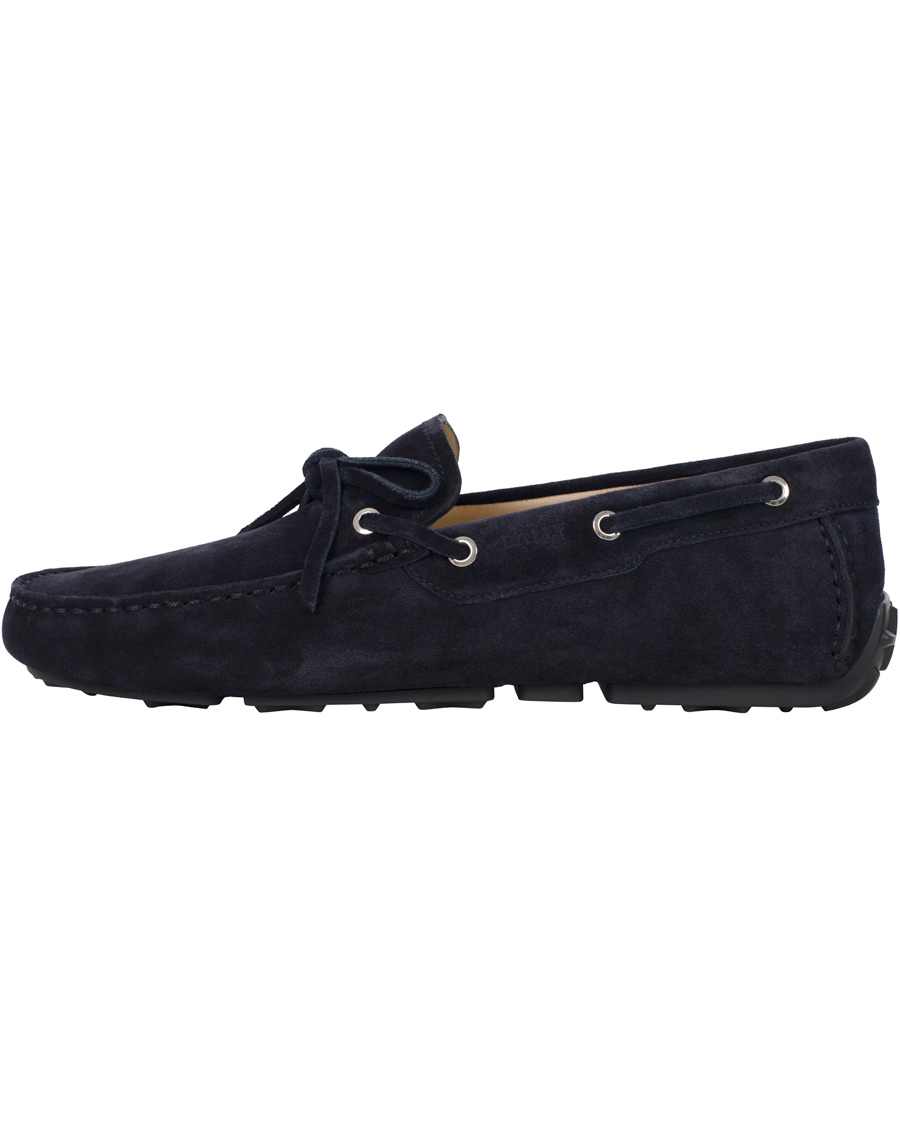 Herre | BALLY Dramer Suede Car Shoe Blue Navy | Bally | Dramer Suede Car Shoe Blue Navy