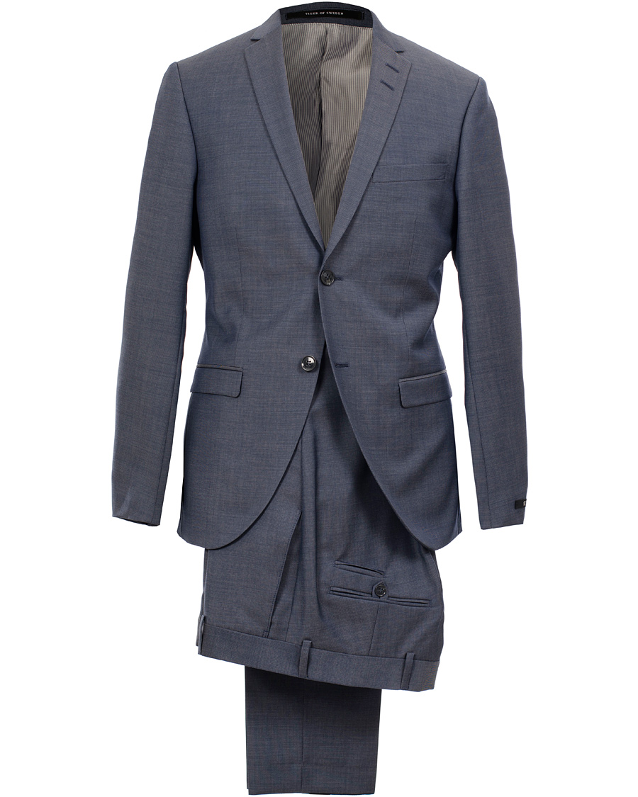 Herre | Dresser | Tiger of Sweden | Jil Suit 100% Wool Steel Blue