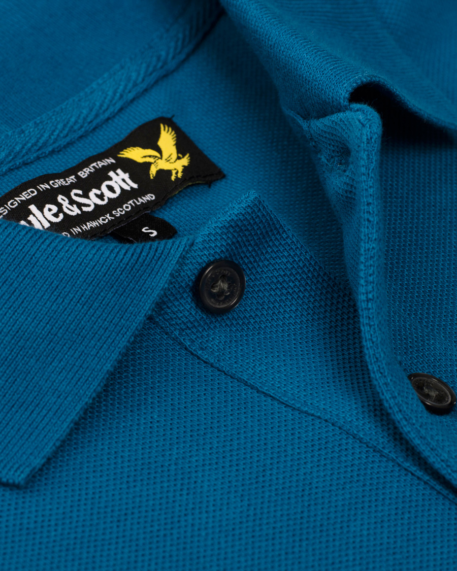Herre | Pikéer | Lyle & Scott | Plain Pique Polo Shirt Blue Patrol