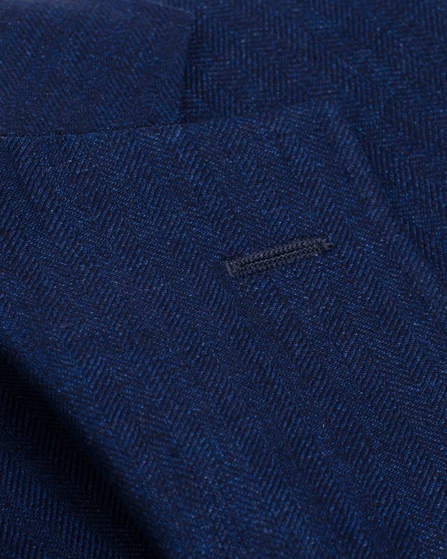 Herre | Dresser | Morris Heritage | Frank Herringbone Linen Suit Old Blue