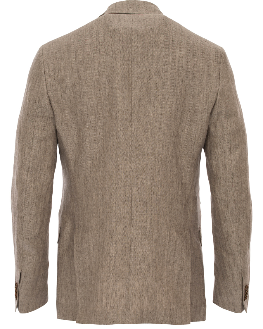 Herre | Dressjakker | Morris | Marlow Herringbone Linen Blazer Khaki