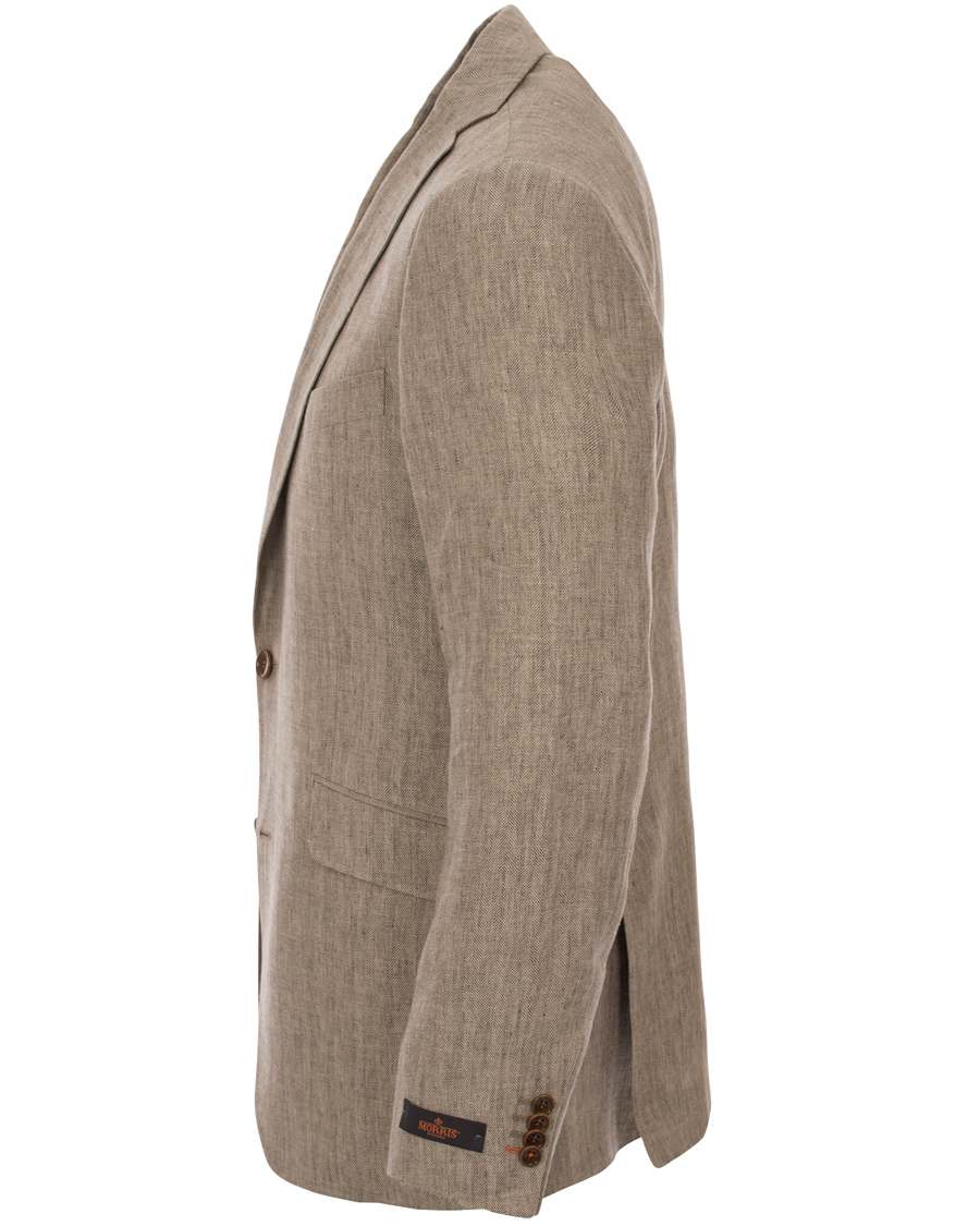 Herre | Dressjakker | Morris | Marlow Herringbone Linen Blazer Khaki