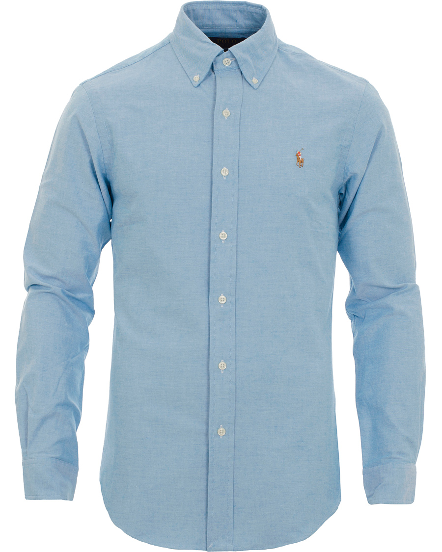Herre | Skjorter | Polo Ralph Lauren | Slim Fit Oxford Shirt Optic Blue